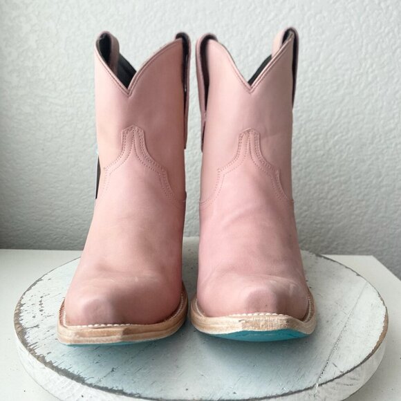 Lane EMMA JANE Womens Cowboy Bootie 9 Western Pink Cowgirl Short Ankle Boots - Picture 5 of 10